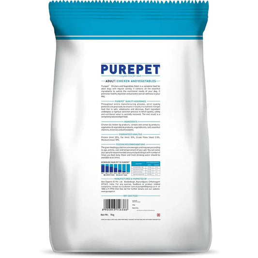 Purepet Chicken & Vegetable Adult Dry Dog Food