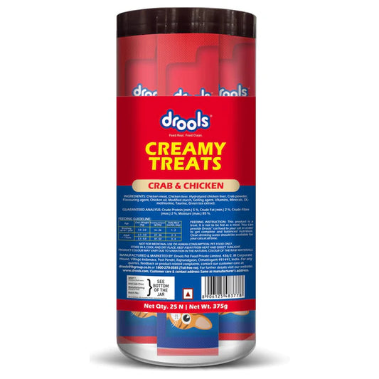 Drools Creamy Treats for Cats - Crab & Chicken Flavor, 25 pcs