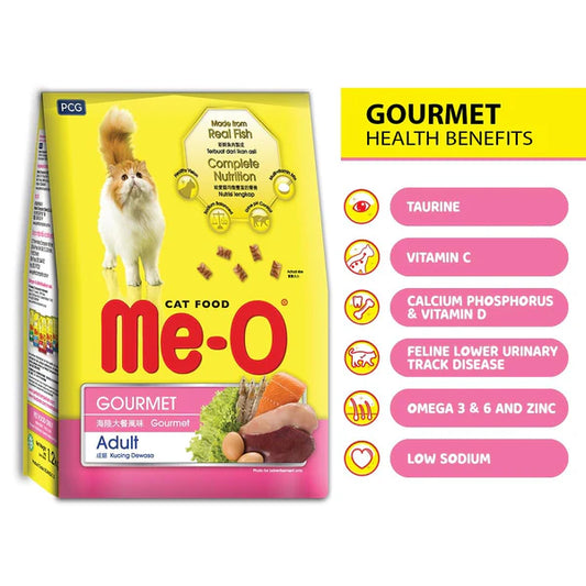 Me-O Adult Dry Cat Food Gourmet
