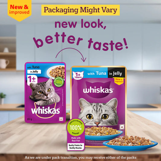 Whiskas Adult Wet Cat Food, Tuna in Jelly