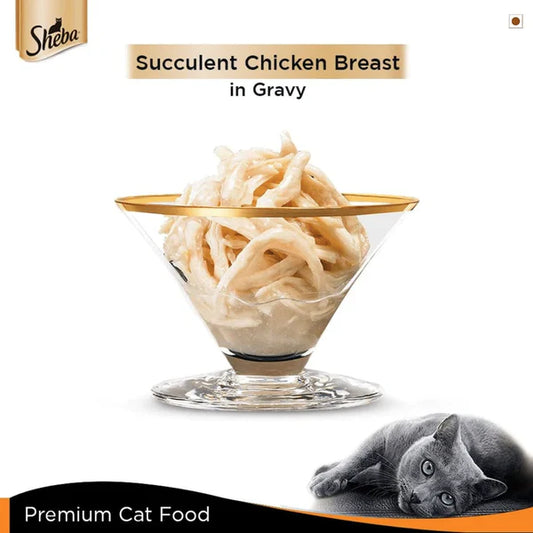Sheba Deluxe Chicken Breast in Gravy Wet Cat Food