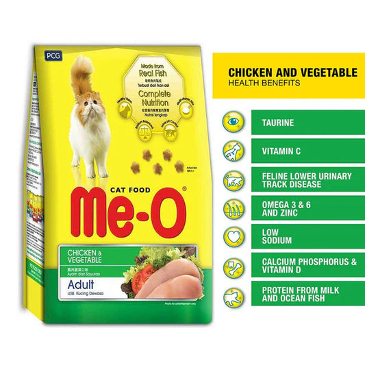 Me-O Adult Dry Cat Food Chicken & Vegetables