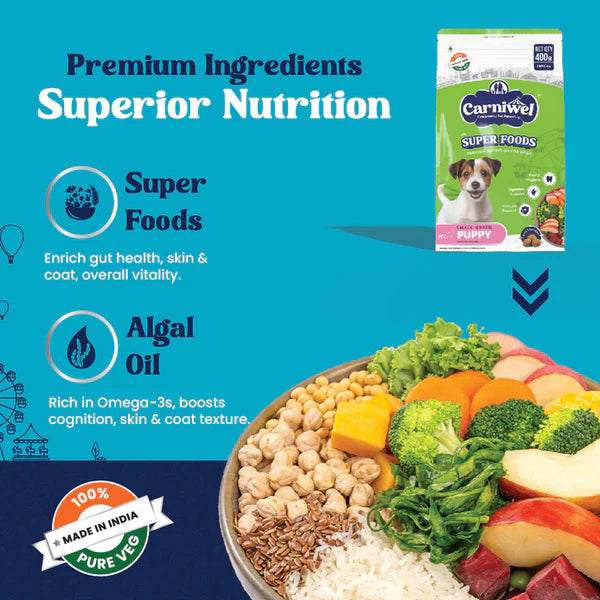 Carniwel with Veg Superfoods, Dry Dog Food for Small Dog, Puppy