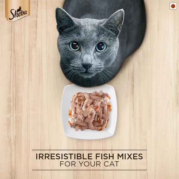 Sheba Wet Food Fish with Dry Bonito Flake