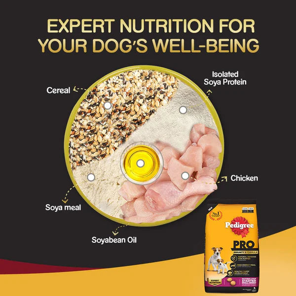 Pedigree PRO Small Breed Starter Dry Dog Food, 3 kg (Pack of 1)