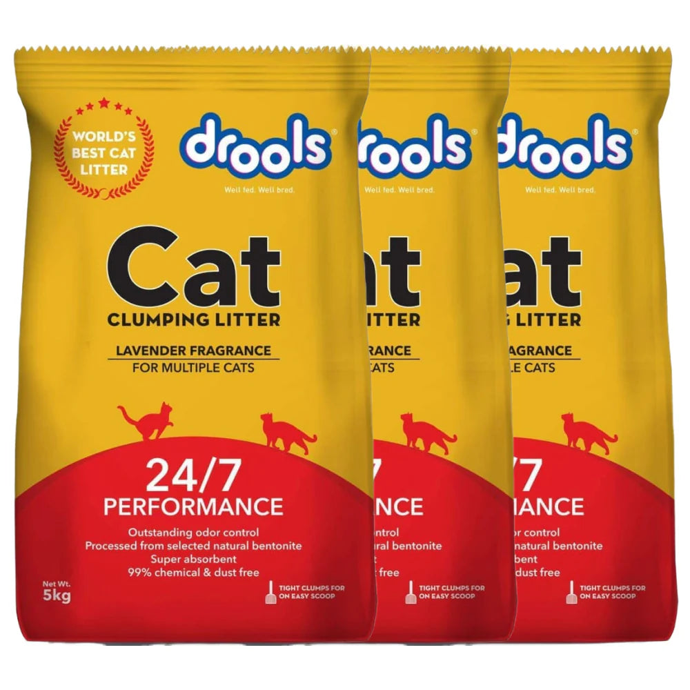 Drools White Bentonite Clumping Lavender Fragrance Cat Litter