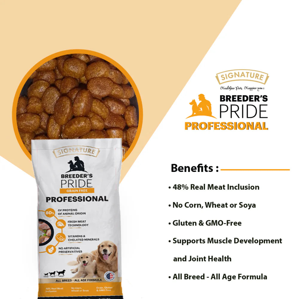 Signature Grain-Free Pride Professional Breeder's All Breeds Dog Dry Food — 20kg
