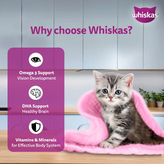 Whiskas Tasty Mix Wet Food for Kittens with Chicken, Tuna, & Sweet Potato in Gravy