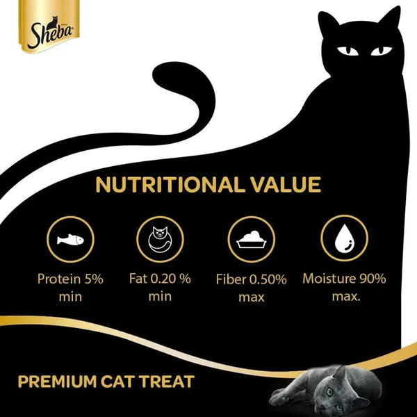 Sheba Tuna Flavor and Tuna & Prawn Maguro Selection Melty Premium Cat Treats, 48 g