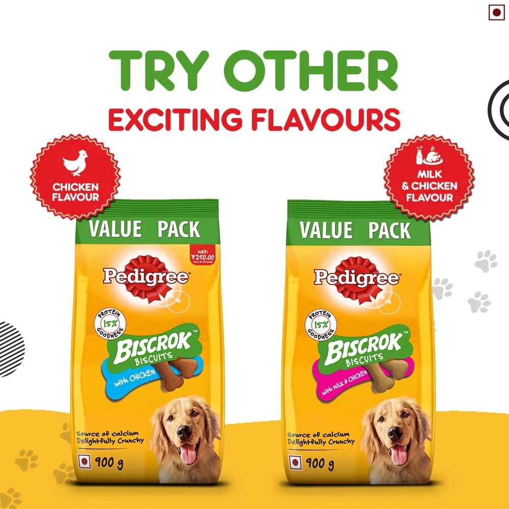 Pedigree Biscrok Dog Biscuit, Lamb Flavour – 500g