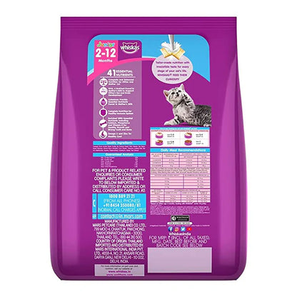 Whiskas Kitten Dry Cat Food, Ocean Fish with Milk