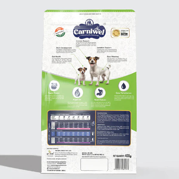 Carniwel with Veg Superfoods, Dry Dog Food for Small Dog, Starter