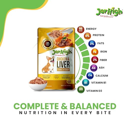 JerHigh Chicken Grilled in Gravy Dog Wet Food, 120g