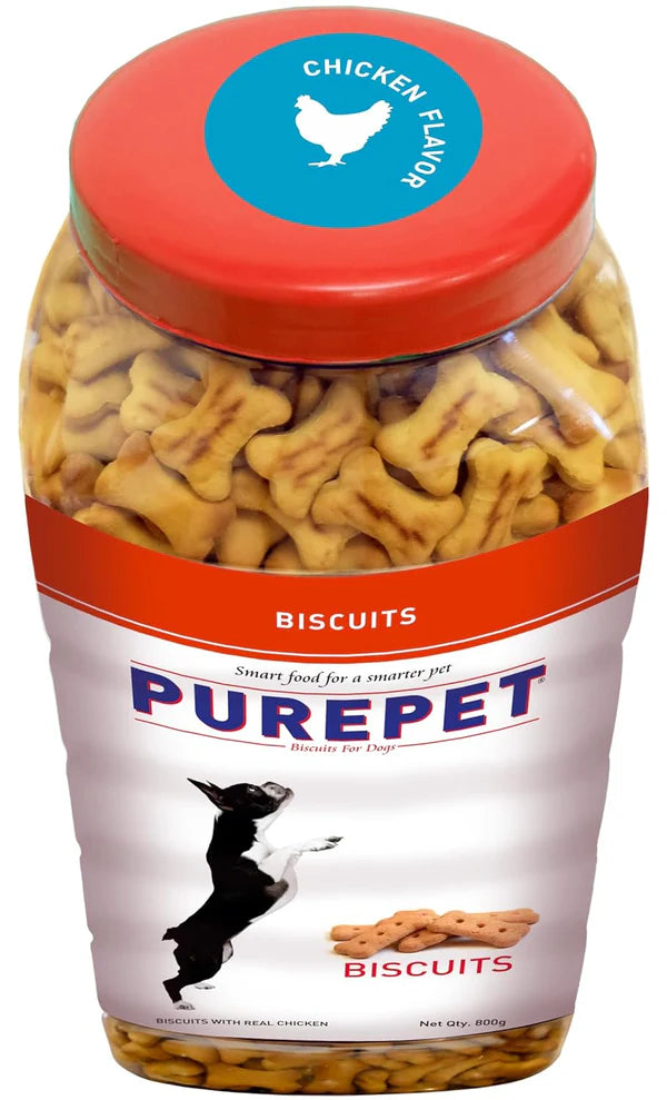 PUREPET Dog Biscuit Treats – Real Chicken Flavour for All Life Stages
