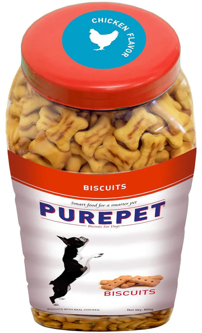PUREPET Dog Biscuit Treats – Real Chicken Flavour for All Life Stages