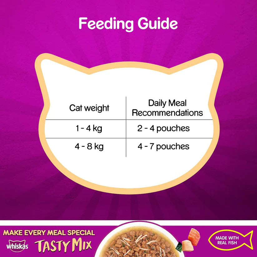 Whiskas Adult Wet Cat Food, Seafood Cocktail in Gravy