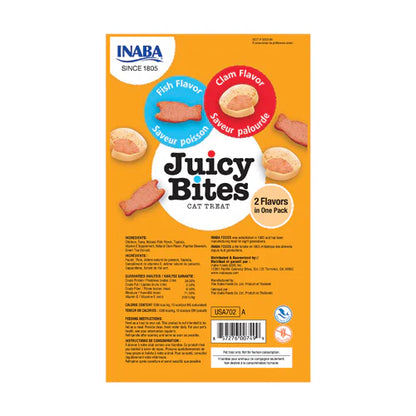 INABA Churu Juicy Bites Fish and Clam Flavor Cat Treats USA702A, 33.9 g (Pack of 1)
