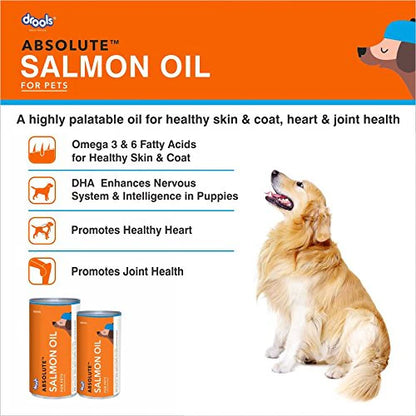Drools Absolute Salmon Oil Syrup Supplement for Dogs