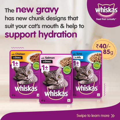 Whiskas Adult Wet Cat Food, Tuna in Jelly