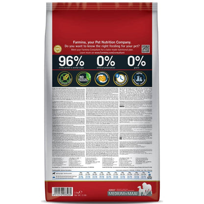 Farmina N&D Low Grain Medium & Maxi Breed Adult Dry Dog Food - Chicken & Pomegranate 2.5 kg (Pack of 1)
