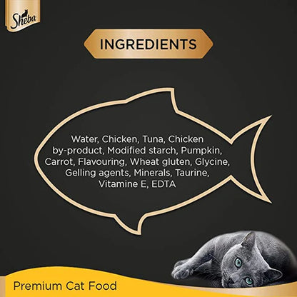 Sheba Tuna Pumpkin & Carrot In Gravy Rich Premium Adult Fine Cat Wet Food, 70 g