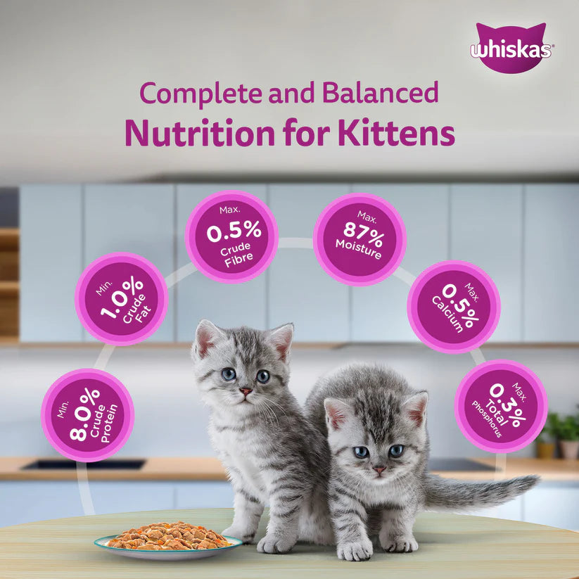Whiskas Tasty Mix Wet Food for Kittens with Chicken, Tuna, & Sweet Potato in Gravy