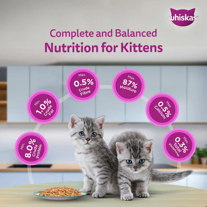 Whiskas Tasty Mix Wet Food for Kittens with Chicken, Tuna, & Sweet Potato in Gravy