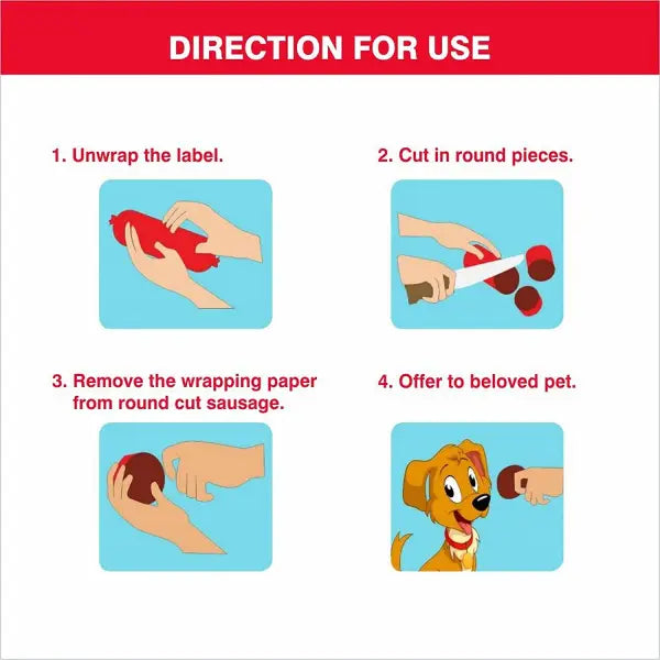 Drools Absolute Calcium Sausage Supplement for Dogs, 32 Pcs