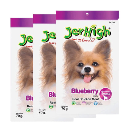 Jerhigh Blueberry Chicken Dog Treat - 70g