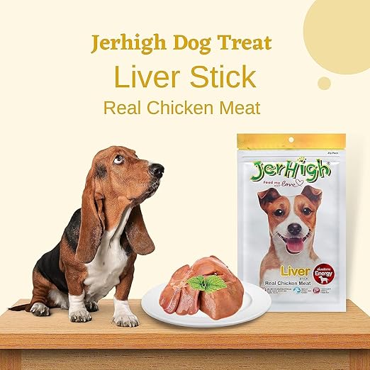 JerHigh Chicken Liver Stick Dog Treats - 70g
