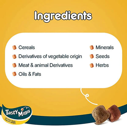 Pedigree Tasty Minis Cubes Dog Treats – Chicken & Duck, 130g