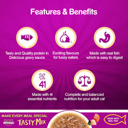 Whiskas Tuna with Kanikama and Carrot in Gravy for Adult Cats