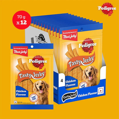 Pedigree Barbecued Chicken Tasty Jerky Dog Treat – 70g