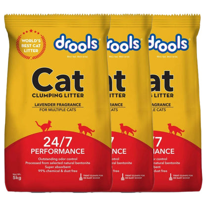 Drools White Bentonite Clumping Lavender Fragrance Cat Litter