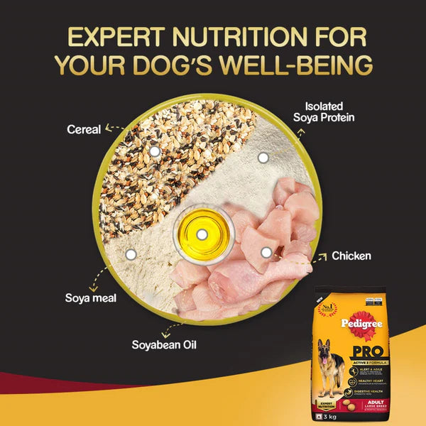 Pedigree PRO Expert Nutrition Active Adult Large Breed Dry Food – 18 Months Onwards