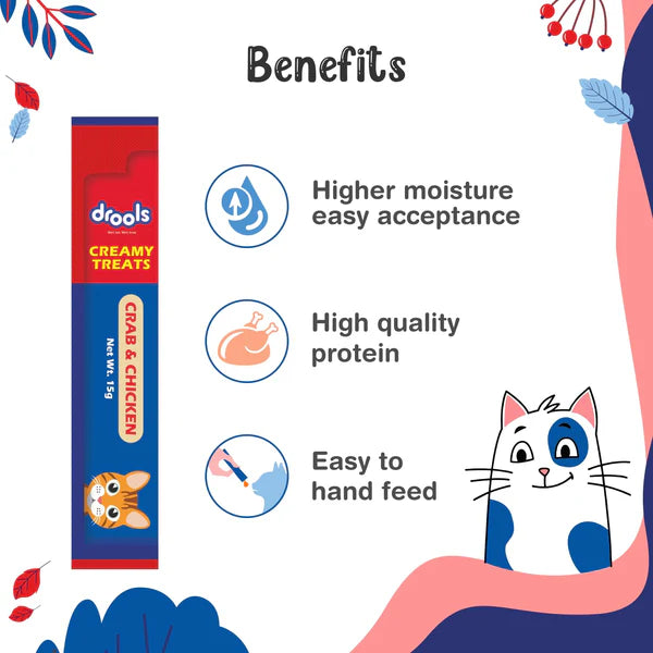 Drools Creamy Treats for Cats - Real Chicken Flavor, 25 Pcs