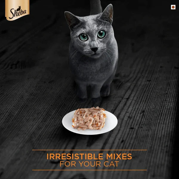 Sheba Tuna Fillet & Prawns in Gravy - Premium Wet Cat Food