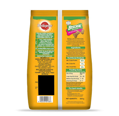 Pedigree Biscrok Dog Biscuit, Chicken & Milk Flavour – 500g