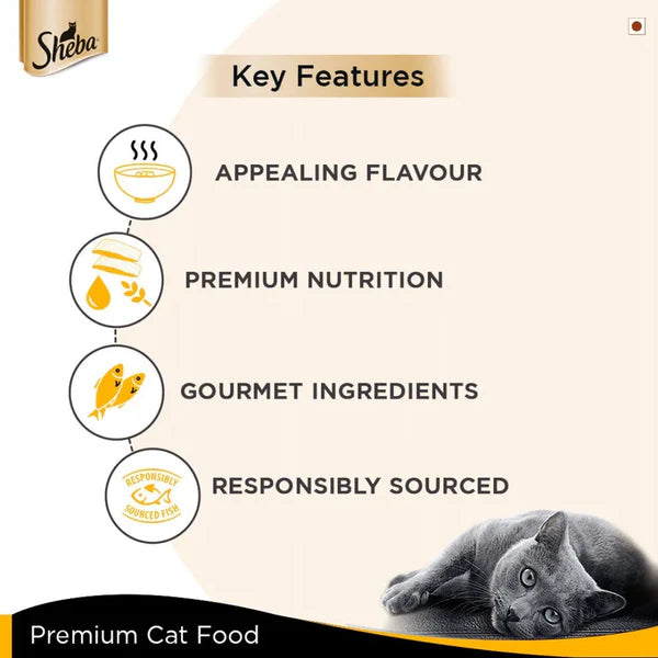 Sheba Tuna Fillet & Prawns in Gravy - Premium Wet Cat Food