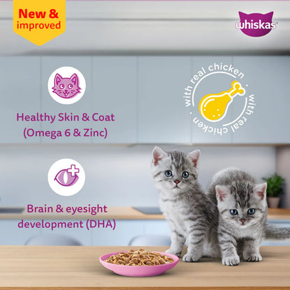 Whiskas Junior Kitten Wet Food - Chicken in Gravy (2-12 Months)