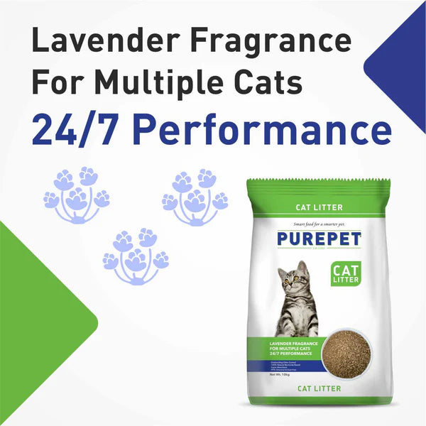 Purepet Lavender Clumping Cat Litter
