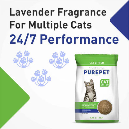Purepet Lavender Clumping Cat Litter