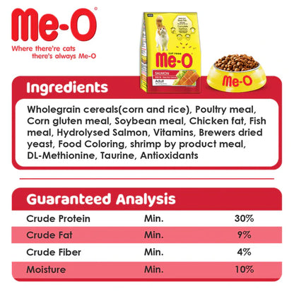 Me-O Adult Dry Cat Food Salmon