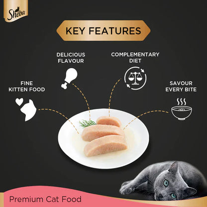 Sheba Wet Food Fine Adult Chicken Premium Loaf Kitten Food