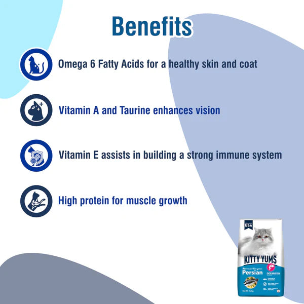 Kitty Yums Ocean Fish Persian Cat Dry Food