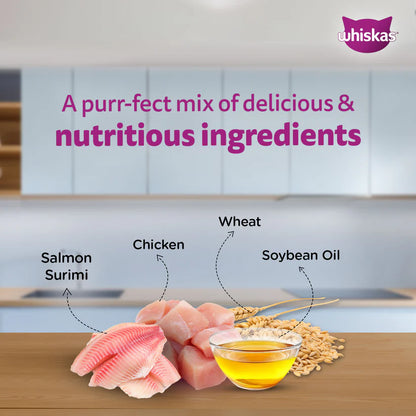 Whiskas Junior Kitten Wet Food, Chicken & Salmon in Jelly