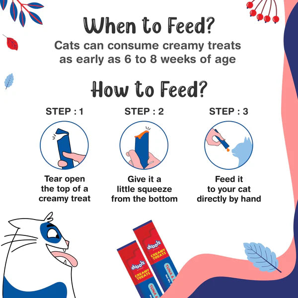 Drools Creamy Treats for Cats - Tuna & Bonito Flavor, 25 Pcs