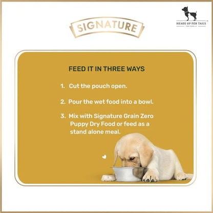 Signature Grain Zero Chicken Chunks Gravy Puppy Dog Wet Food — 150 g