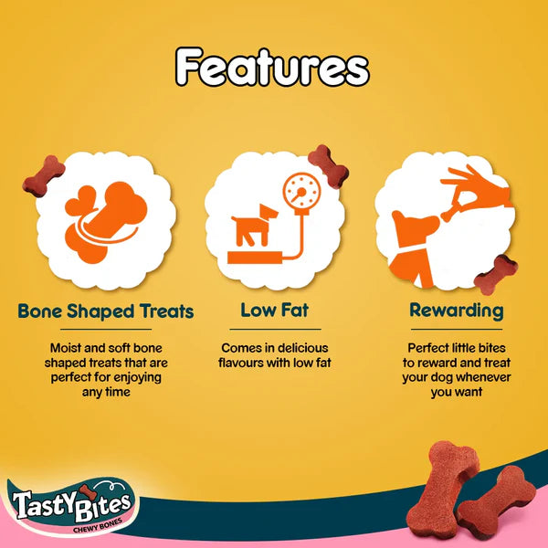 Pedigree Dog Treats Tasty Bites Chicken & Smoke Flavor – 50g