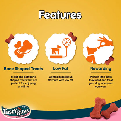 Pedigree Dog Treats Tasty Bites Chicken & Smoke Flavor – 50g